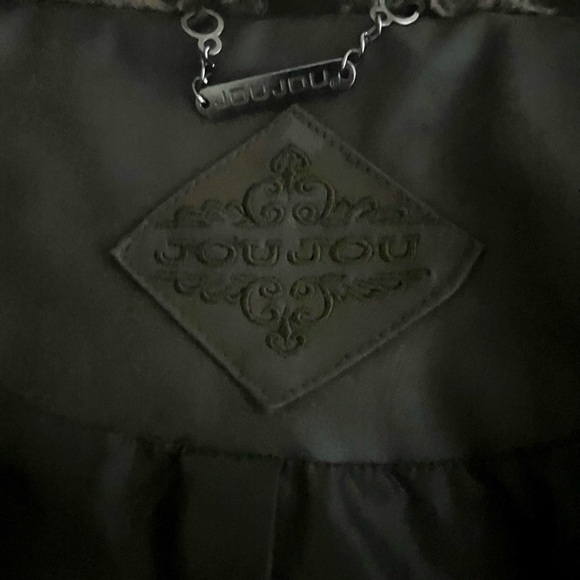 Juniors' Faux-Fur Collar Faux-Leather Jacket Size: Large - Picture 4 of 6